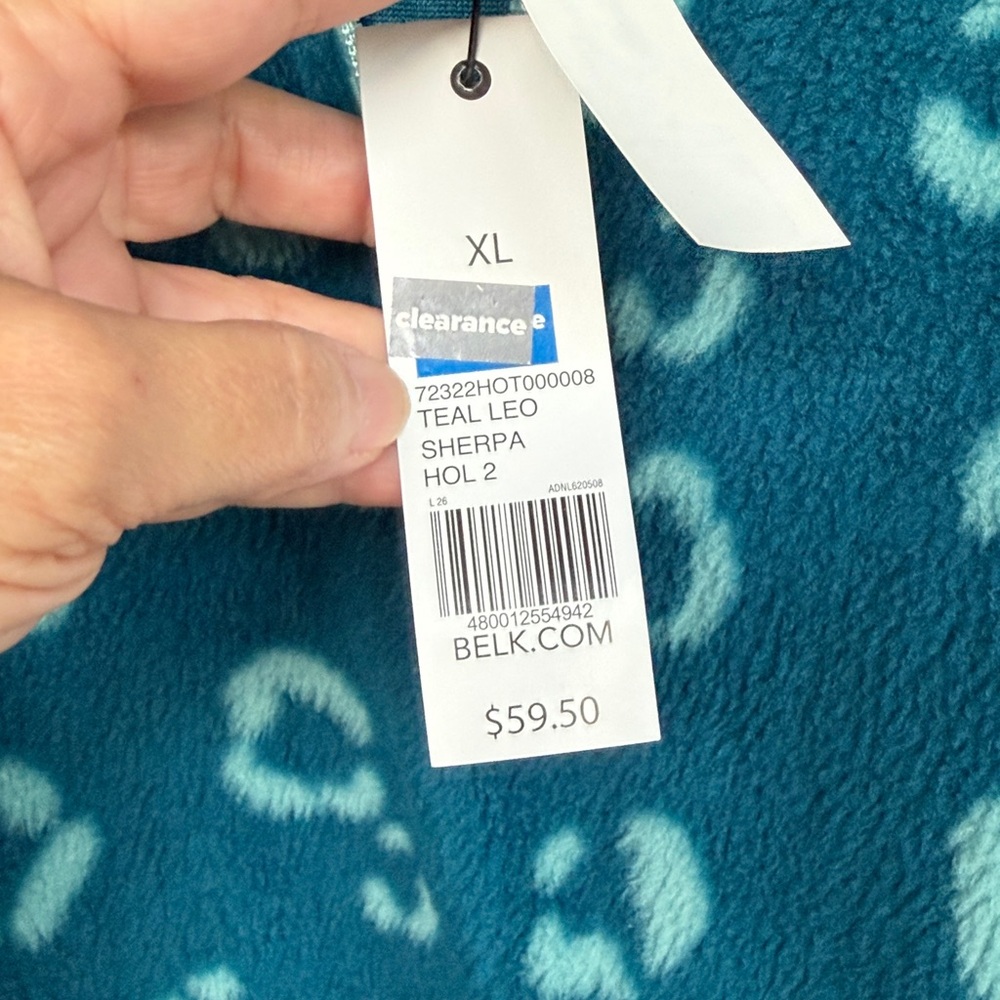 ZELOS Teal Patterned quarter zip Jacket size XL - Picture 5 of 6